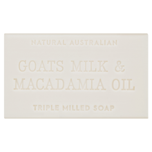 Goats Milk and Macadamia oil australian triple milled soap