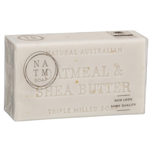 oatmeal and shea butter 200g australian triple milled soap bar