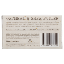 oatmeal and shea butter 200g australian triple milled soap bar