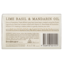 lime, basil and mandarin oil 200g australian triple milled soap bar